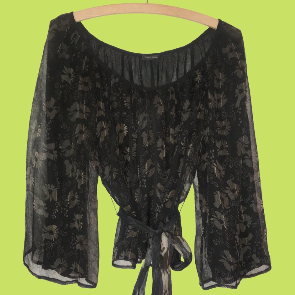 Luxurious Pure Silk Boho Blouse